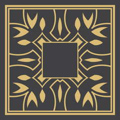 Decorative frame in art deco style.