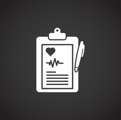 Medical related icons on background for graphic and web design. Creative illustration concept symbol for web or mobile app