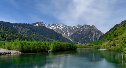 Fototapeta na wymiar Scenic View Of Lake By Mountains Against Sky