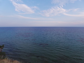 Sea view from the horizon.