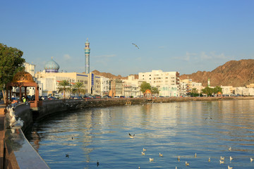 Mutrah Corniche and harbour Muscat