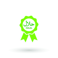 Halal logo icon vector. Halal food emblem .Sign design. Certificate tag. Food product dietary label for apps and websites