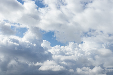 Partly cloudy sky at midday