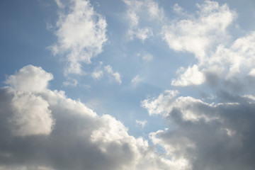 Fototapeta na wymiar Partly cloudy sky at midday