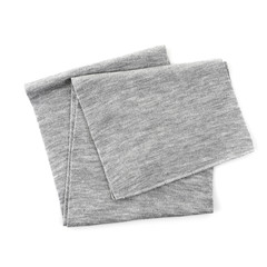 Gray scarf on isolated white background