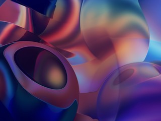 abstract hologram background with circles