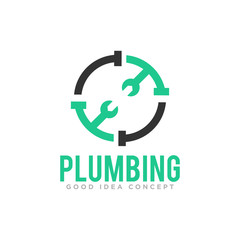 Obraz premium Plumbing Logo Icon Design Vector