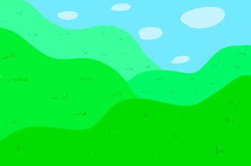 Obraz premium Background, template, and blank. Landscape summer, spring.