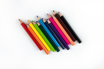 Fototapeta premium Color Pencils isolated on white background