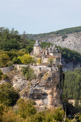 Castle of Belcastel in Lacave. Lot, Midi-Pyrenees, France