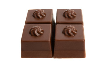 chocolate candies isolated