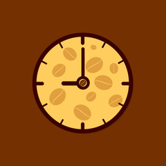 Coffee Time icon, flat design template, vector illustration