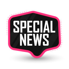 Special News, banner design template, vector illustration