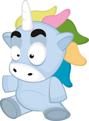 Vector illustration of unicorn cartoon