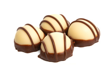 chocolate candies isolated