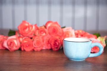 coffee with roses