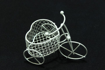 vintage toy tricycle white