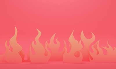 Abstract fire background. 3d rendering