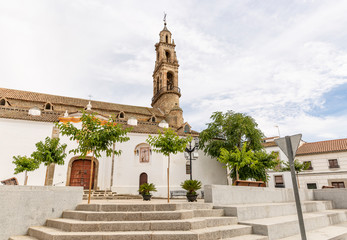 San Juan Bautista parish church (catedral de la Sierra) in Hinojosa del Duque, province of Cordoba,...