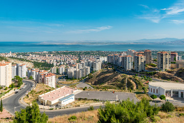 Obraz premium Narlidere, İzmir - Turkey. A Narlidere City View from Hill.