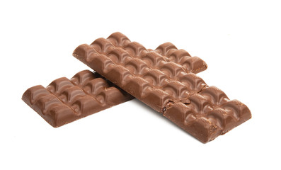 chocolate bar with filling isolated
