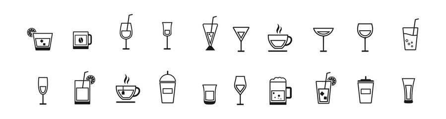 drink icons set