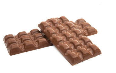 chocolate bar with filling isolated