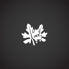 Leaf related icon on background for graphic and web design. Creative illustration concept symbol for web or mobile app