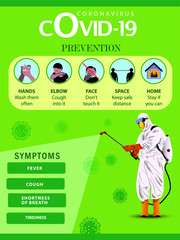 Coronavirus COVID-19 preventions infographic. preventions methods infographics.