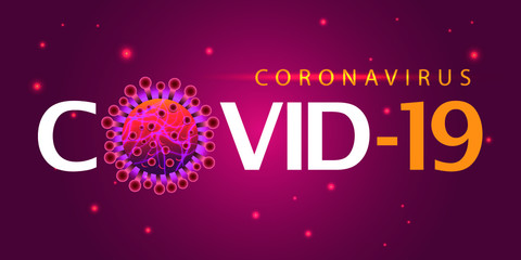 Pandemic Novel Coronavirus outbreak covid-19 2019-nCoV emblem. Logo covid 19 isolated. Coronavirus symbol pandemic vector image