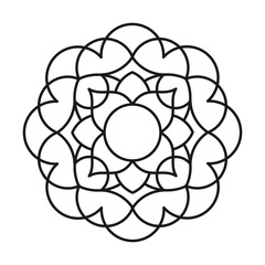 mandala vector logo icon illustration