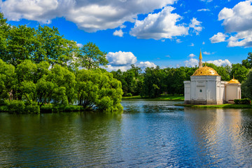 Turkish Bath pavilion in the Catherine Park in Tsarskoye Selo, Pushkin, Russia
