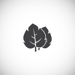 Leaf related icon on background for graphic and web design. Creative illustration concept symbol for web or mobile app