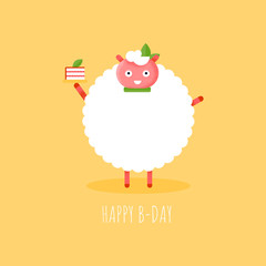 Cute birthday card template