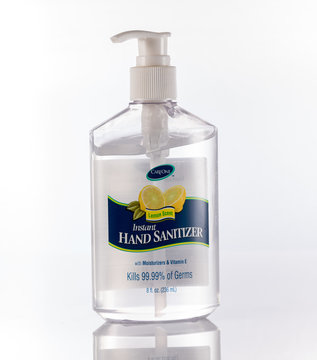 CareOne Instant Hand Sanitizer In Bottle Isolated Against White Background