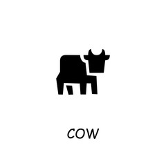 Cow flat vector icon