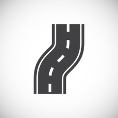 Road related icon on background for graphic and web design. Creative illustration concept symbol for web or mobile app