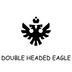 Double headed eagle flat vector icon