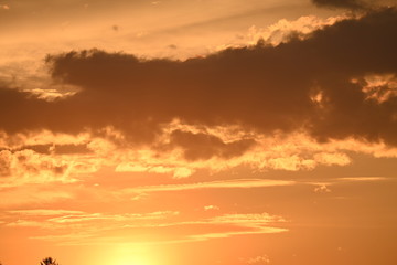 Abendrot, Sonnenunterganz, Sky, Cloud, Himmel, Rot, Roterhimmel, Sonnenaufgang
