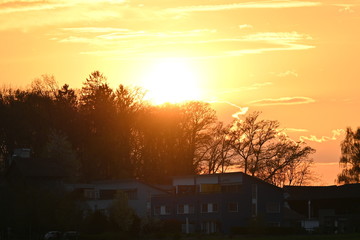 Wolken, Sky, Cloud, rot, Abendrot, Morgenrot