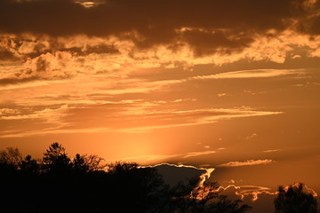 Wolken, Sky, Cloud, rot, Abendrot, Morgenrot