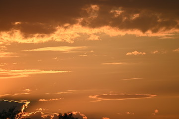 Wolken, Sky, Cloud, rot, Abendrot, Morgenrot
