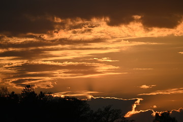 Wolken, Sky, Cloud, rot, Abendrot, Morgenrot