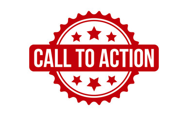 Call To Action Rubber Stamp. Red Call To Action Rubber Grunge Stamp Seal Vector Illustration - Vector