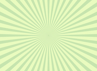 Obraz premium Sunlight wide background. Green color burst background. Vector illustration.