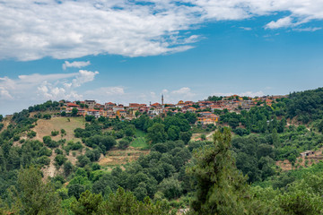 Fototapeta na wymiar Babadag, Denizli - Turkey. A city view Babadag district of Denizli.