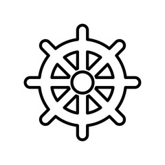 Navigation icon : rudder design trendy