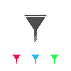 Funnel icon flat.