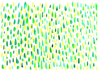 abstract background freehand living materials, green watercolor strokes on a white background