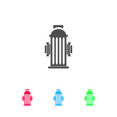 Fire hydrant icon flat